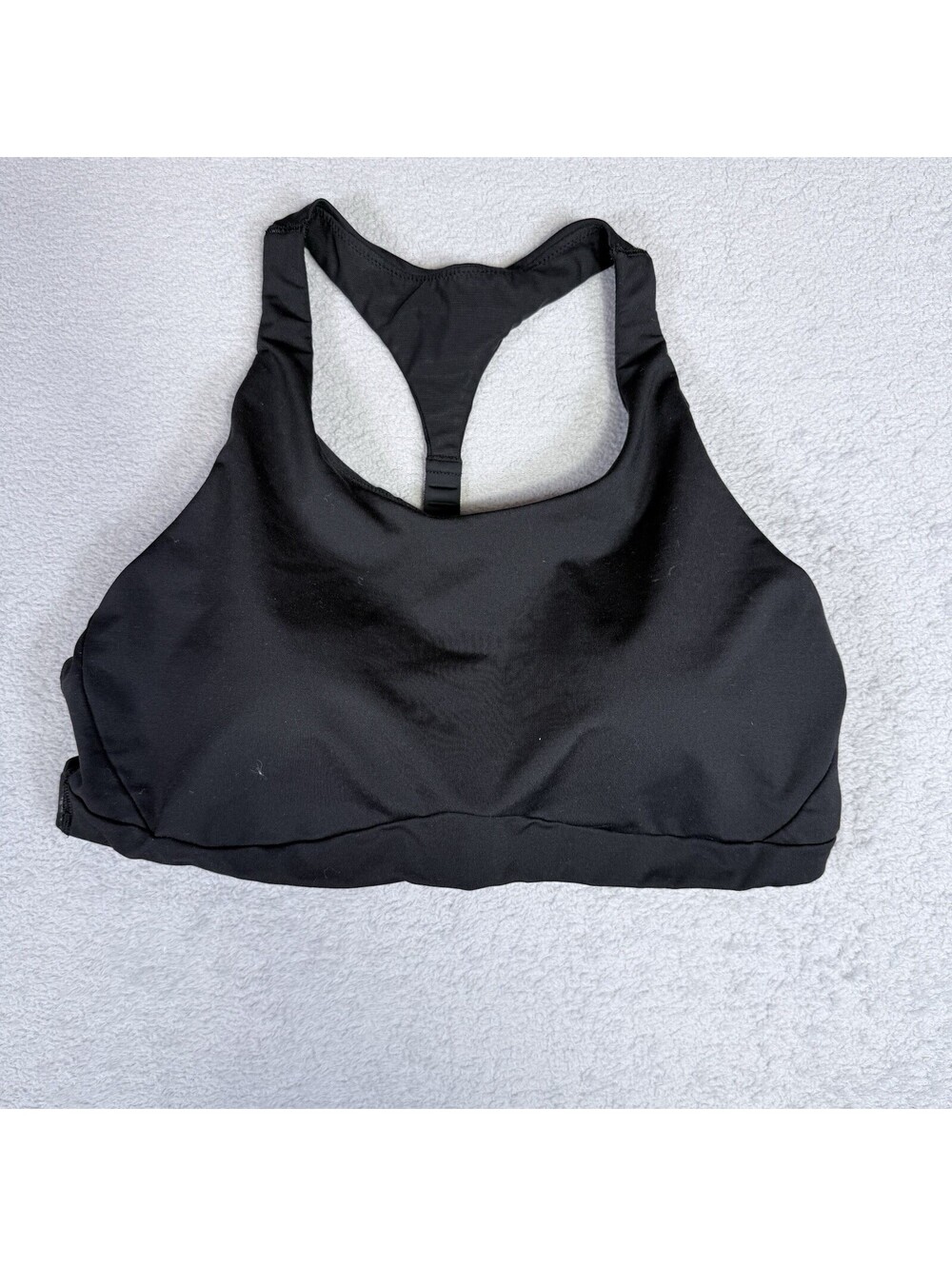 Athleta XL Transcend Plunge Bra A-C Black Sports Bra Yoga Workout V-neck